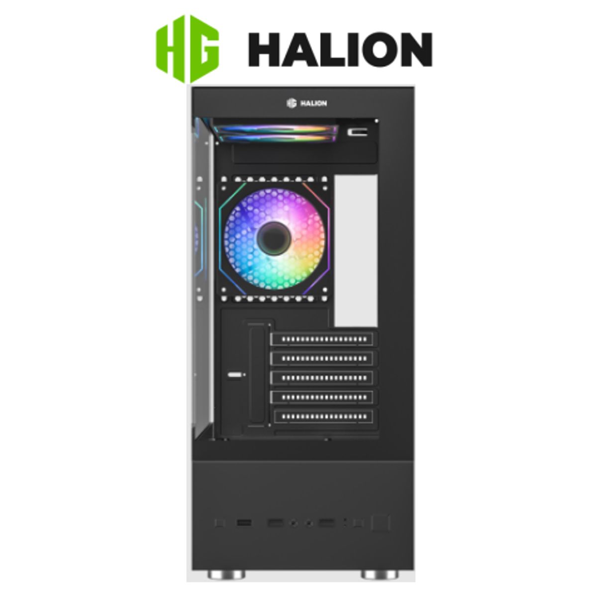 HALION - Case gamer BUFFALO CR41 Con fuente de 500W HALION