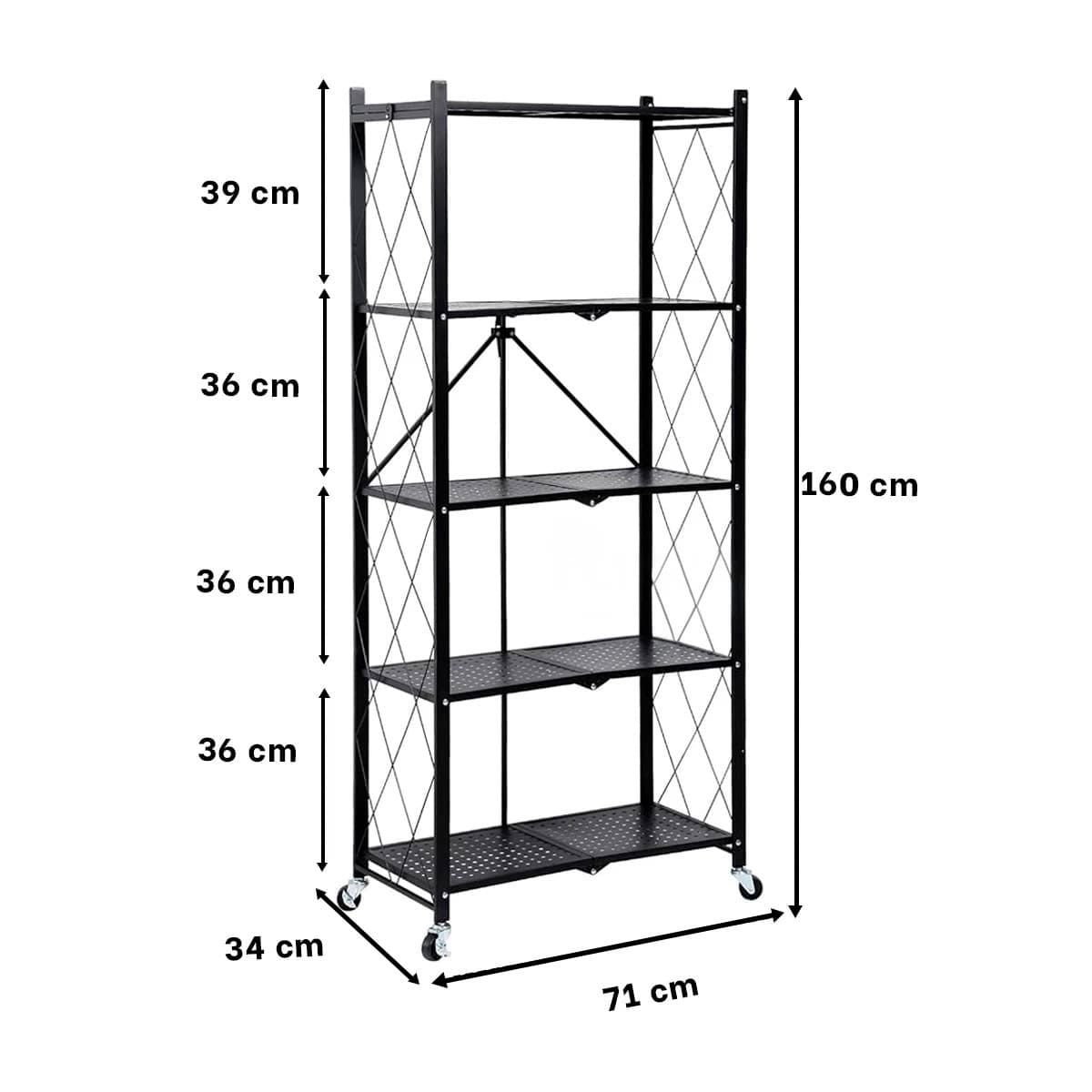 GENERICO - Estante Organizado de Metal en Color Negro Y+Regalo Stickers