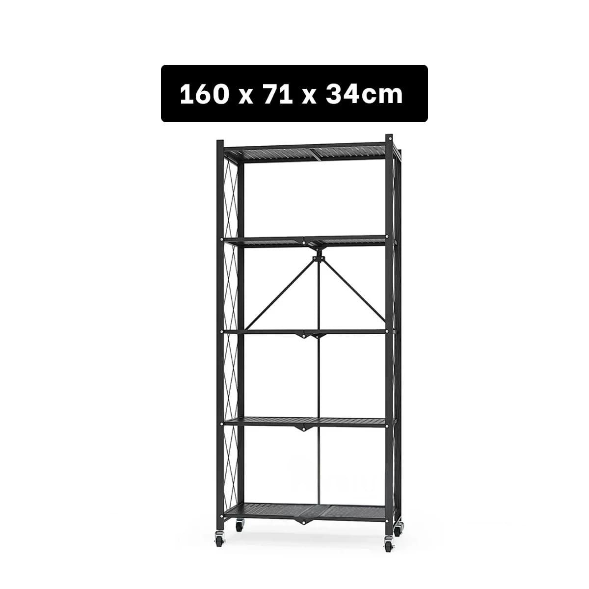 GENERICO - Pack2 Estante de 5 Niveles en Negro Y+Papel de Regalo