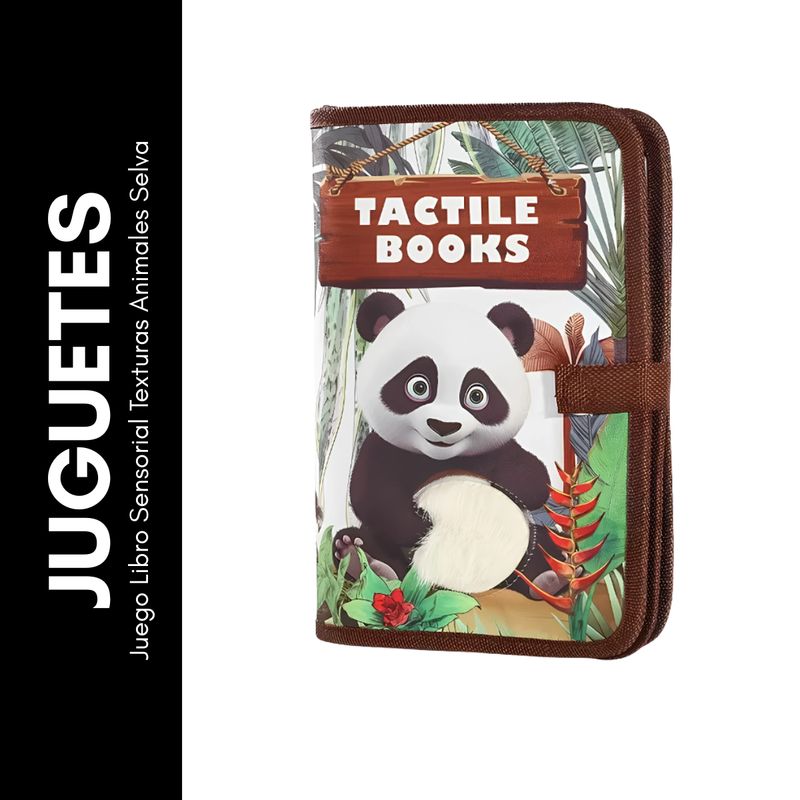 GENERICO - Juguete Libro Sensorial Texturas Animales Selva