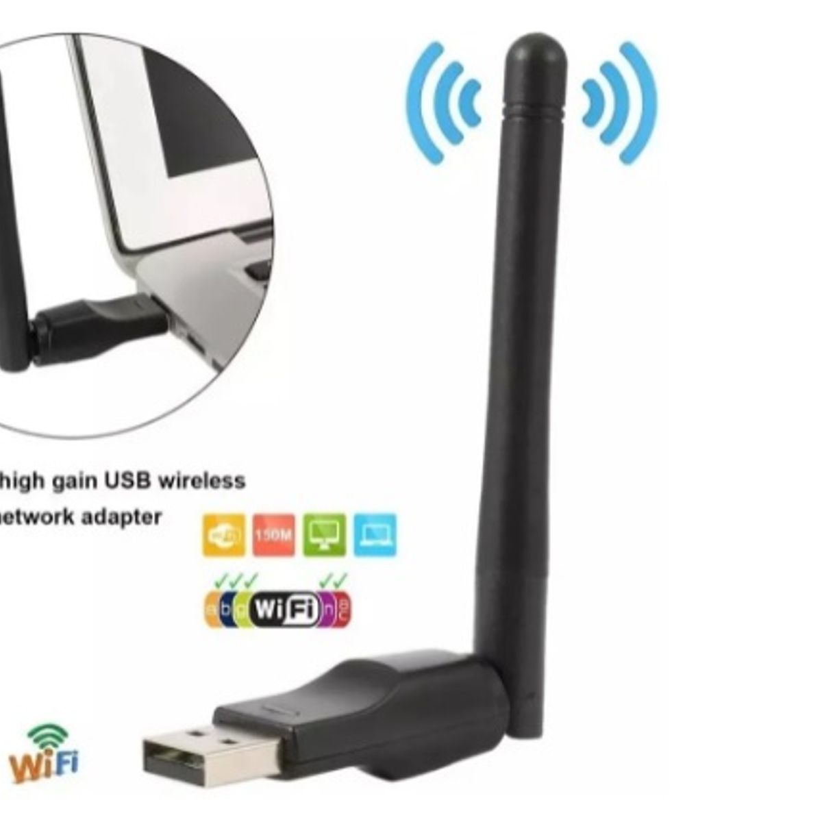 GENERICO - Antena Wifi 5 Dbi 2.4 Ghz