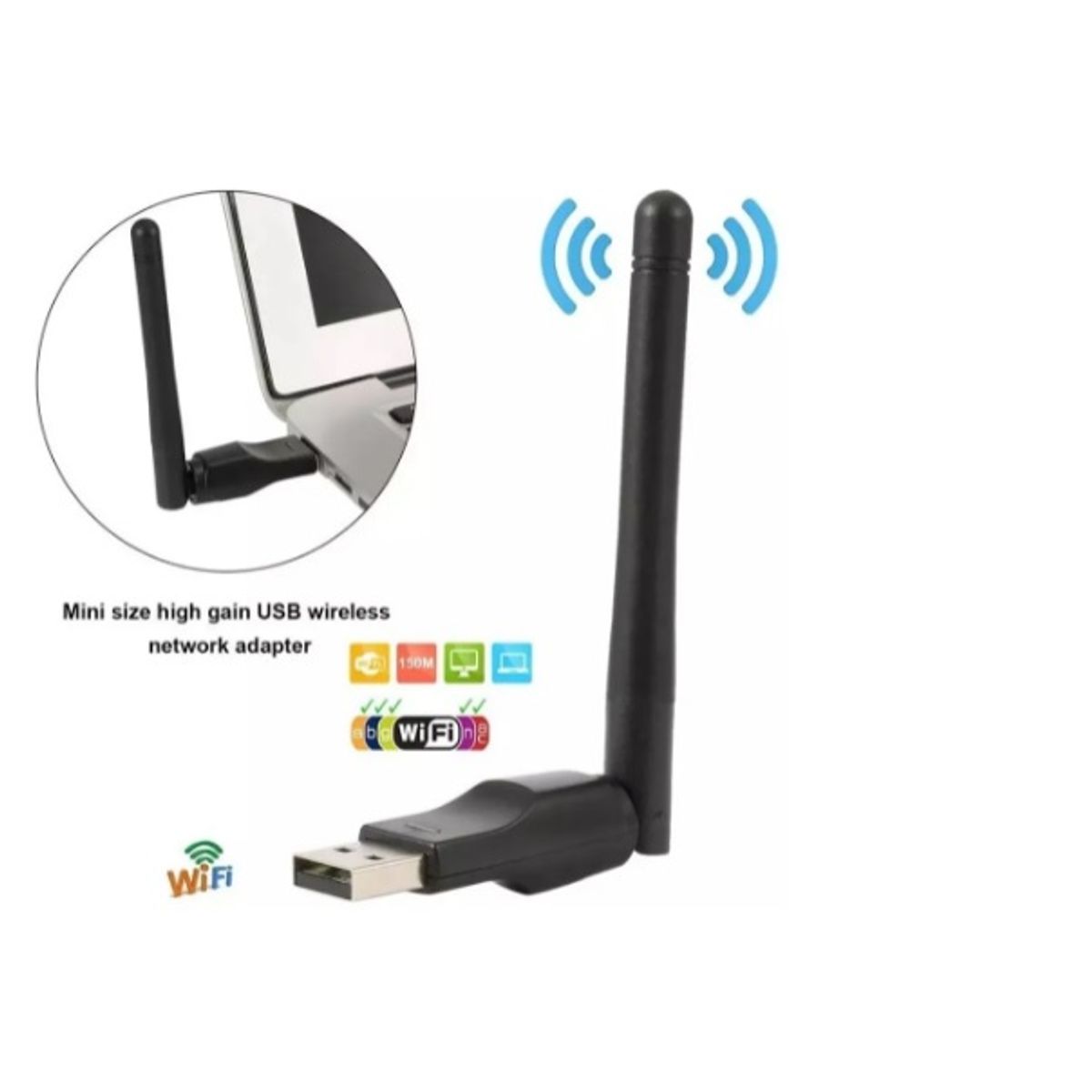 GENERICO - Antena Wifi 5 Dbi 2.4 Ghz