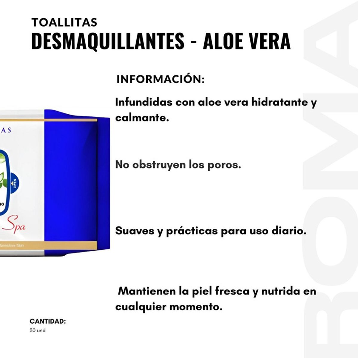 NEVADA NATURAL PRODUCTS - PACK 2 TOALLITAS DESMAQUILLANTES  ALOE VERA 30UND NEVADA