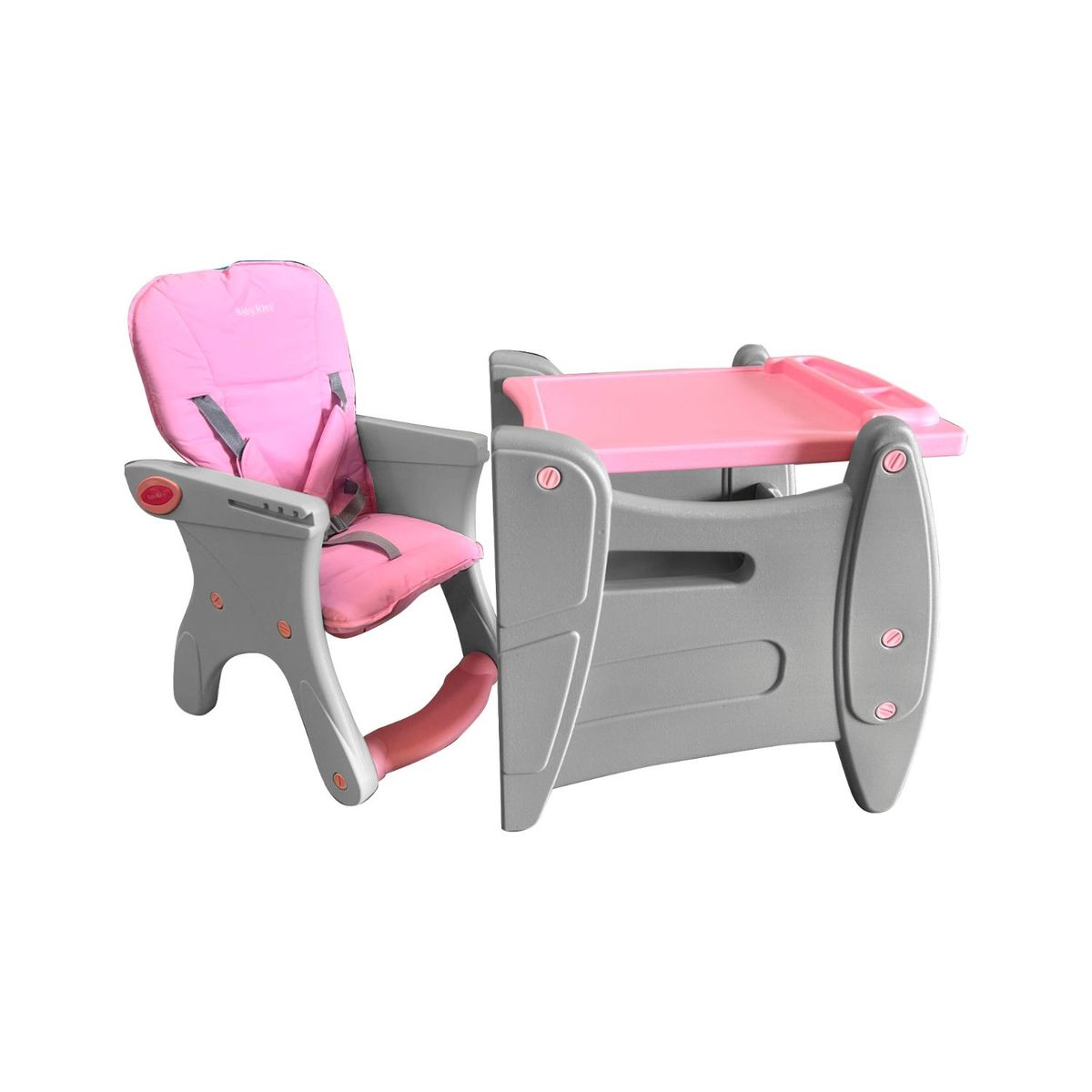 BABY KITS - Silla de Comer Carpeta 3 en 1 Rosado