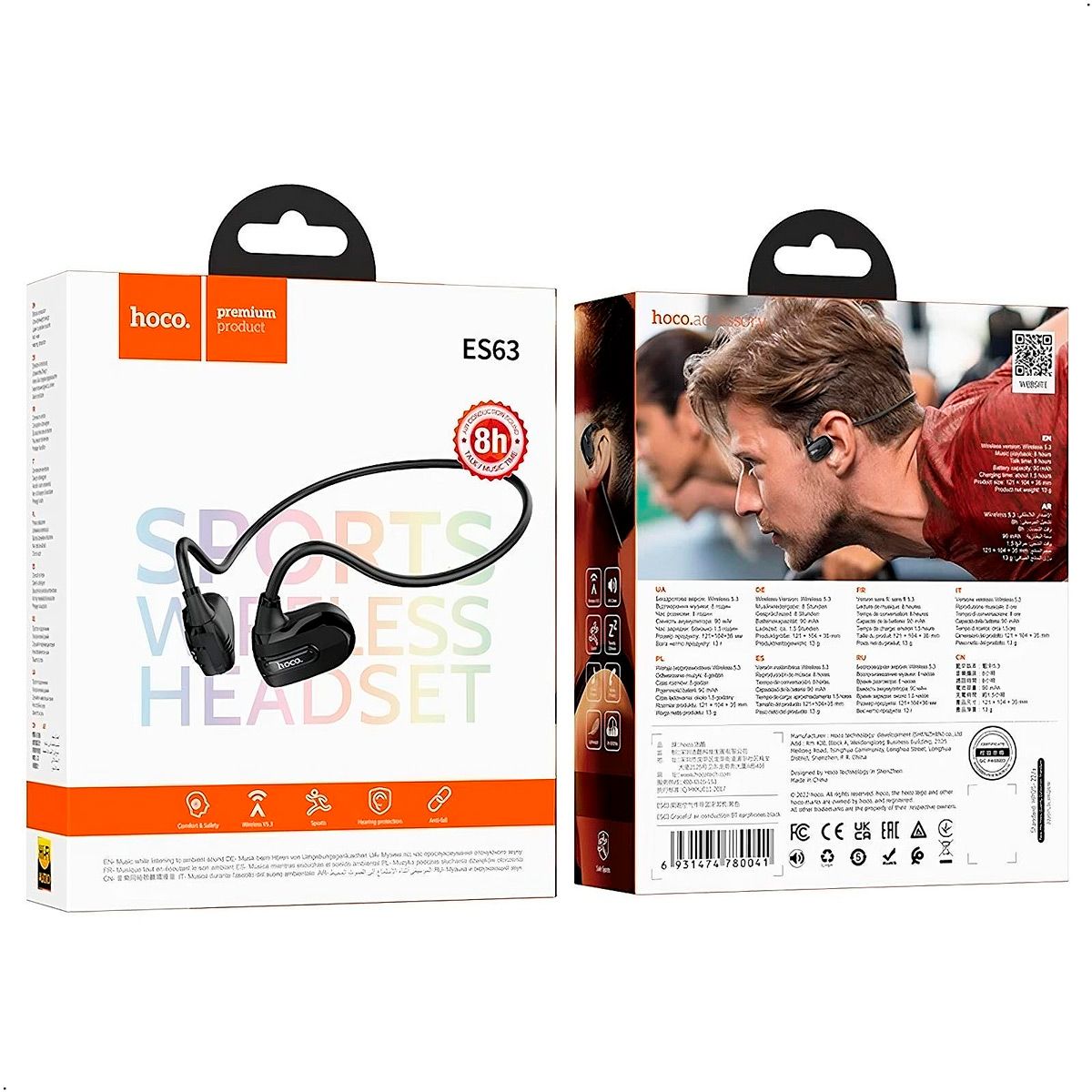 HOCO - Audifonos Deportivos Hoco ES63 Bluetooth 5.3 Duracion 8h