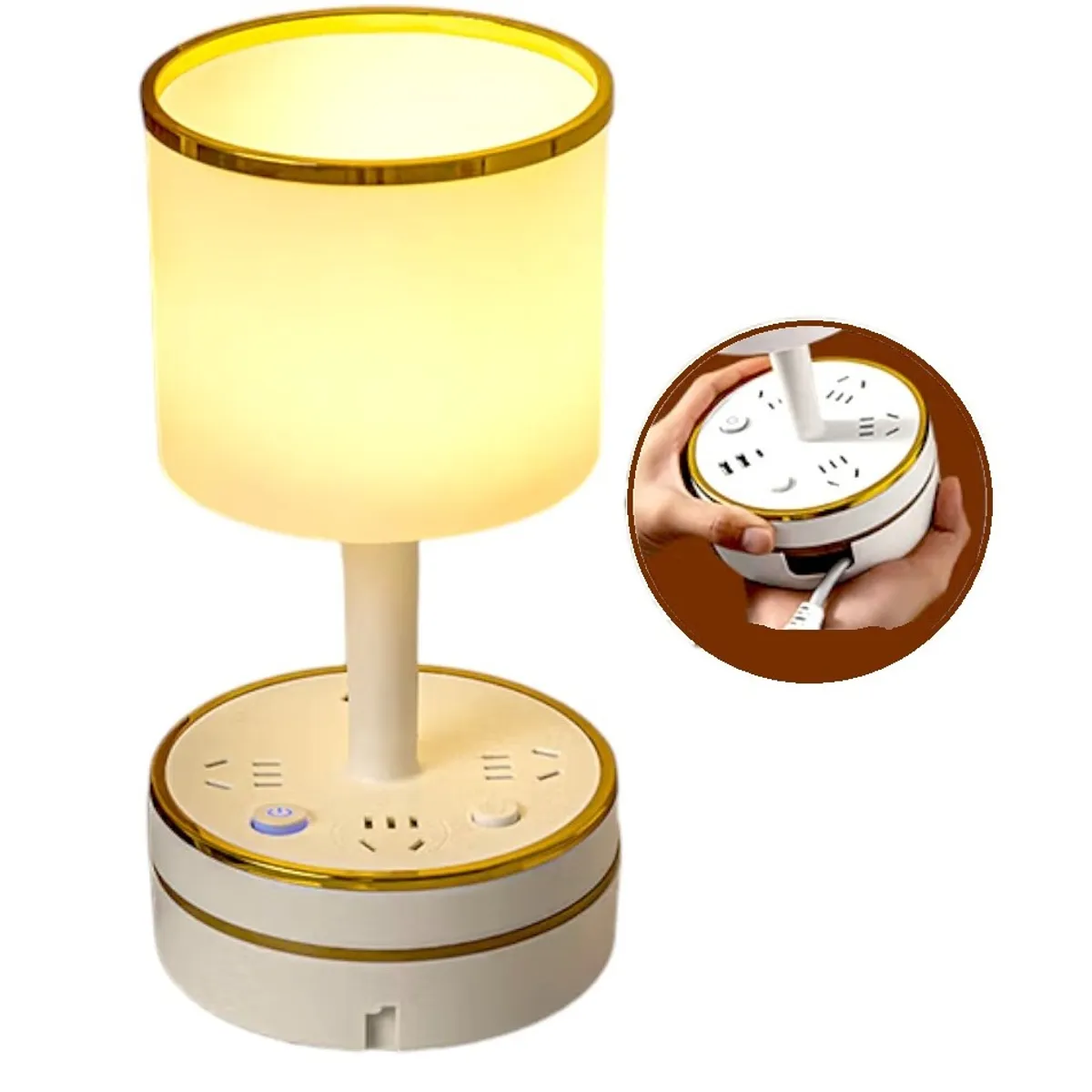 GENERICO - Lampara de mesa 3 en 1: Ilumina, carga y organiza