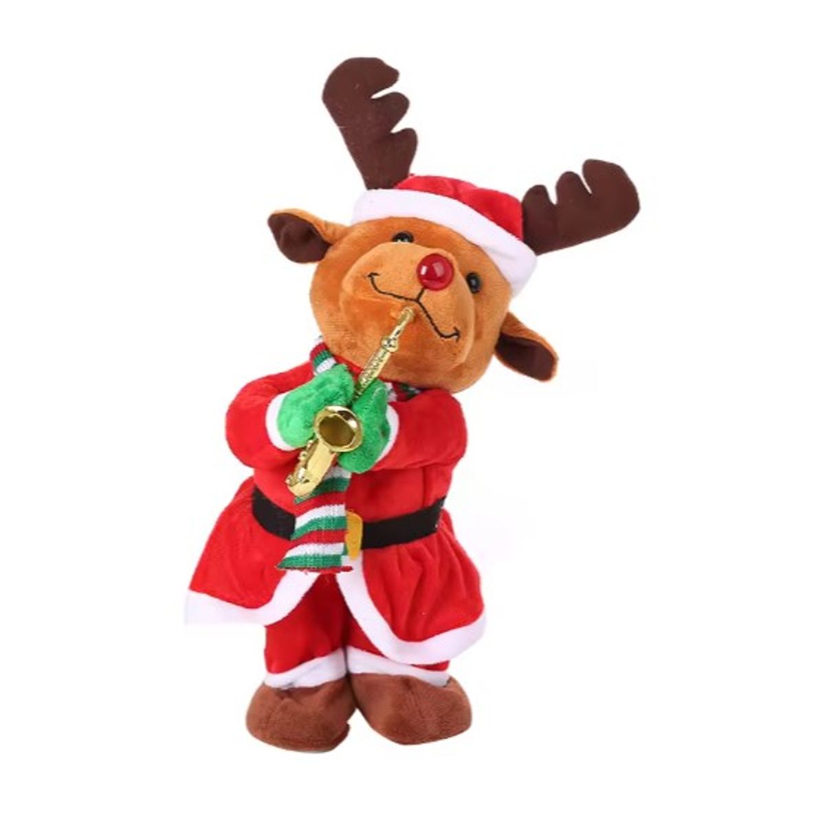 GENERICO - Reno Navideño, Bailarin con musica  34 cm