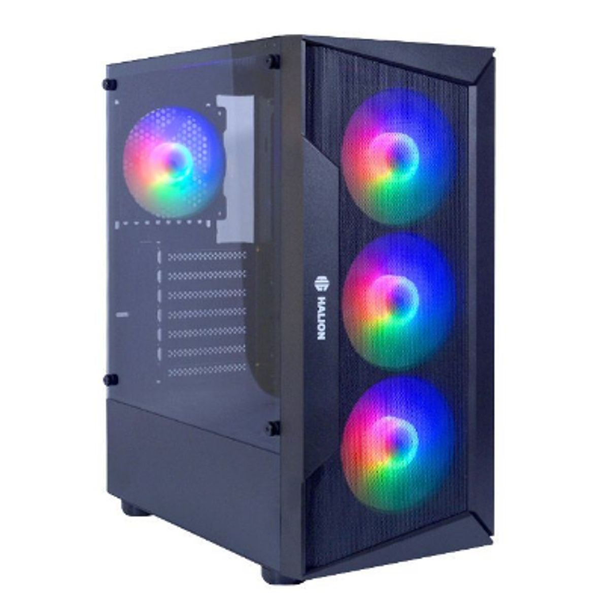 HALION - Case gamer MARTE CR28 Con fuente de 500W HALION