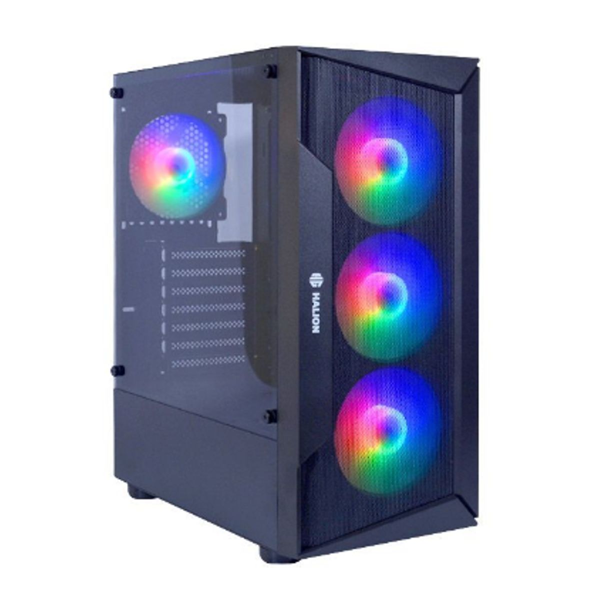 HALION - Case gamer MARTE CR28 Con fuente de 500W HALION