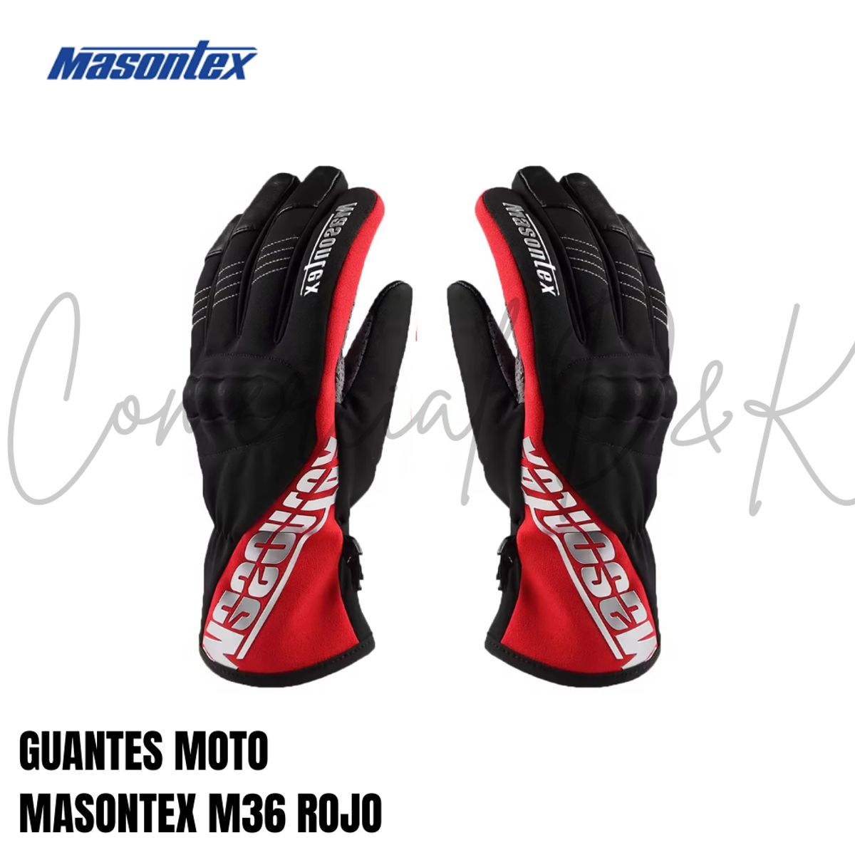 GENERICO - GUANTES MASONTEX M36 ROJO TALLA M MOTOCICLISMO