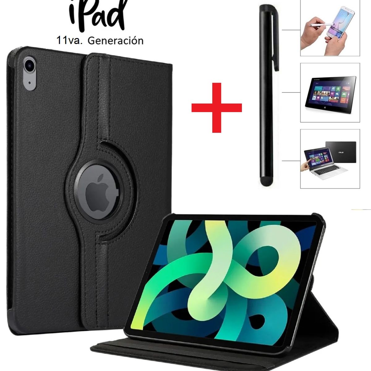 GENERICO - Funda + Lapiz Optico para iPad 11va 2025 (A16) A3354 A3355 A3356