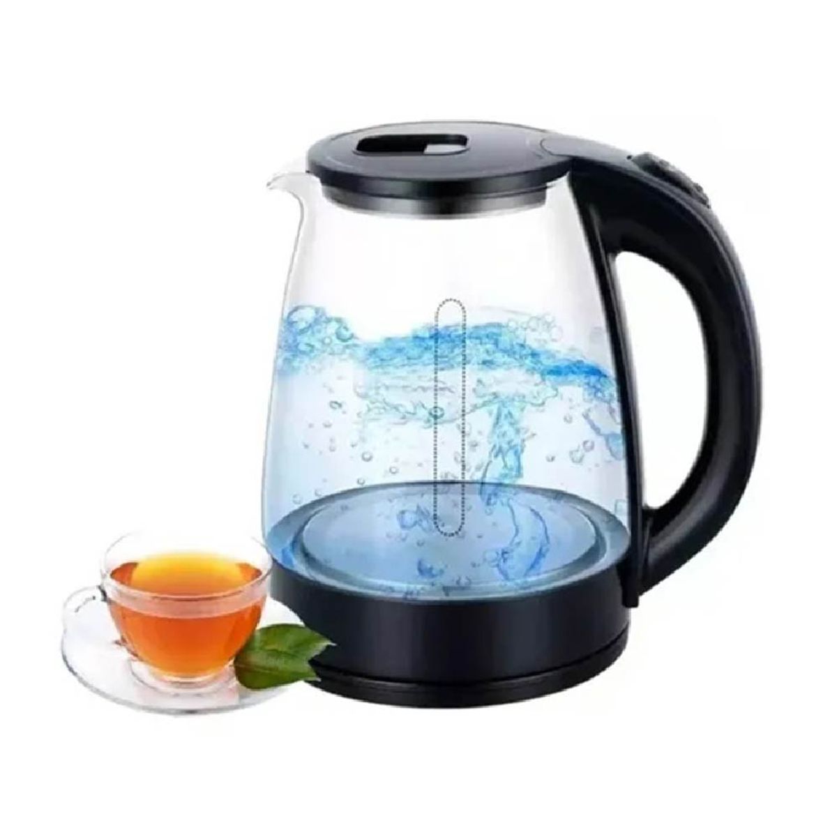 GENERICO - Hervidor  vidrio con iluminación + azucarero de regalo