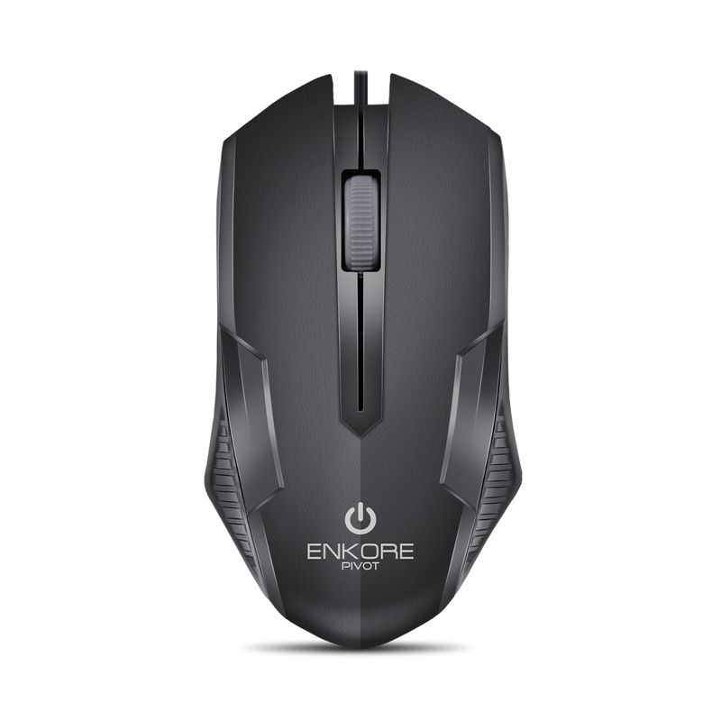 ENKORE - Mouse Óptico Alámbrico 1200DPI Negro Enkore Pivot EKM 105