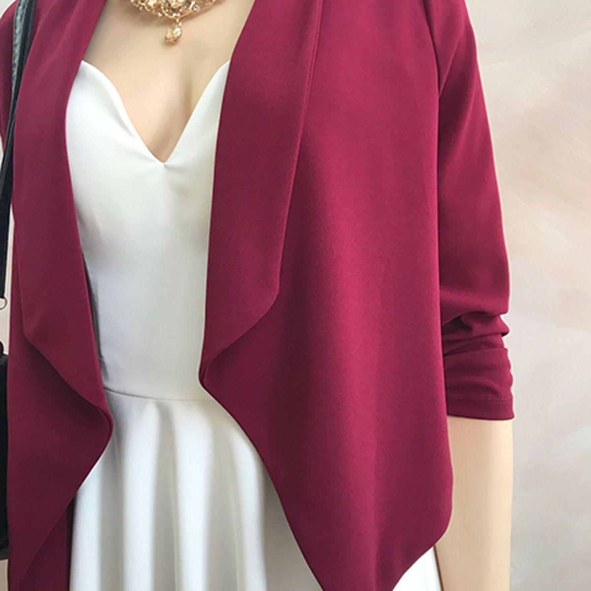 GENERICO - Blazer Tres Cuartos Paola Color Vino Estacion 108