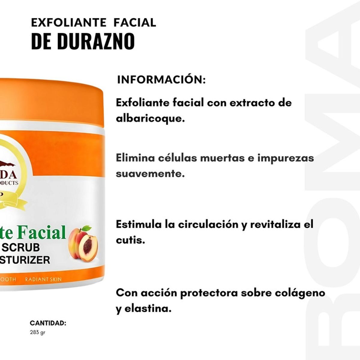 NEVADA NATURAL PRODUCTS - EXFOLIANTE FACIAL DE DURAZNO 283G NEVADA