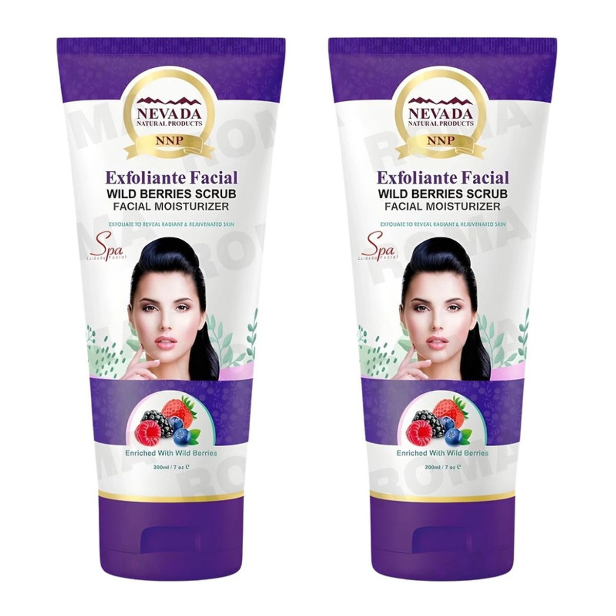 NEVADA NATURAL PRODUCTS - PACK 2 EXFOLIANTE FACIAL FRUTOS DEL BOSQUE 200ML NEVADA