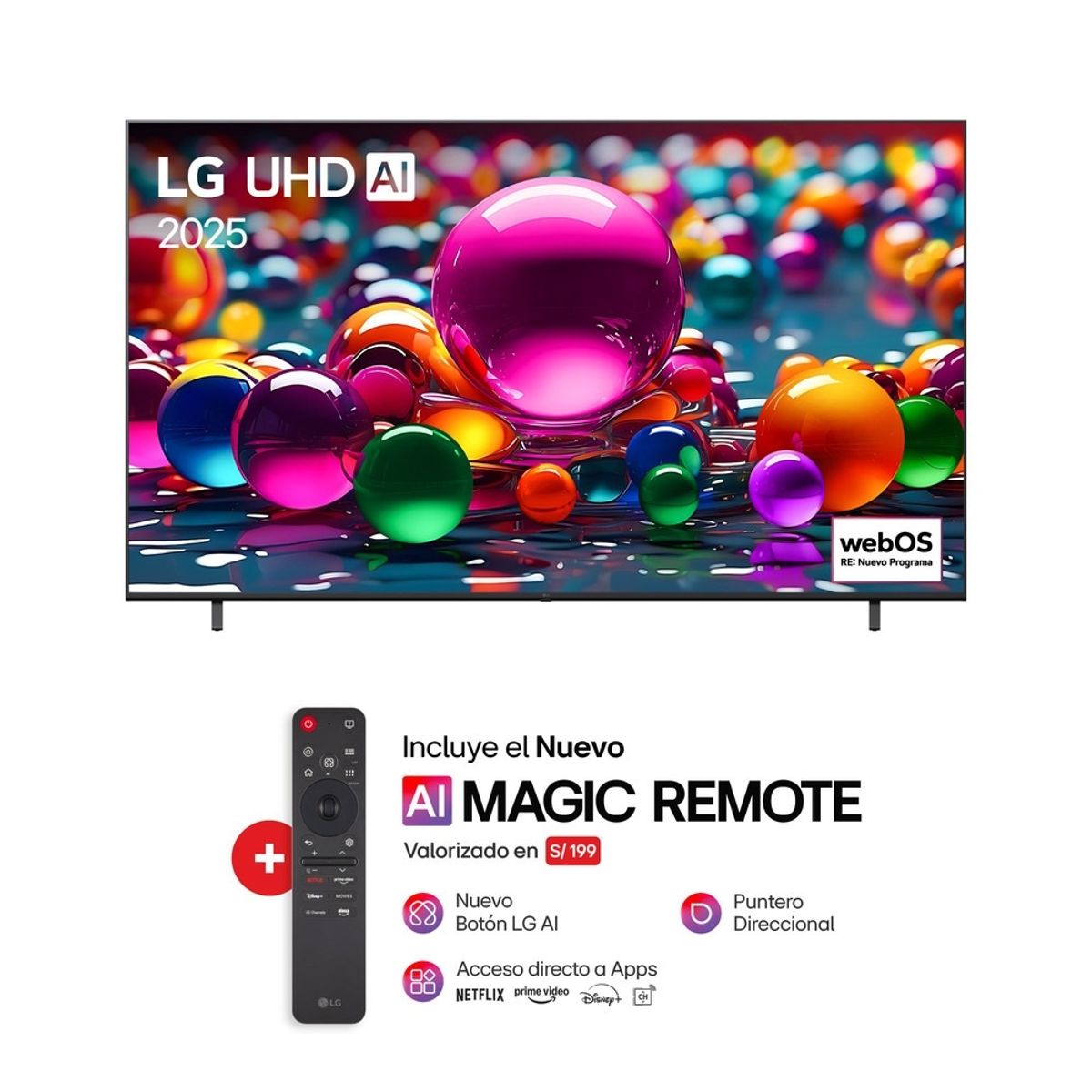 LG - TV LG 55 LED 4K Ultra HD Smart TV ThinQ AI 55UA8050PSA 2025