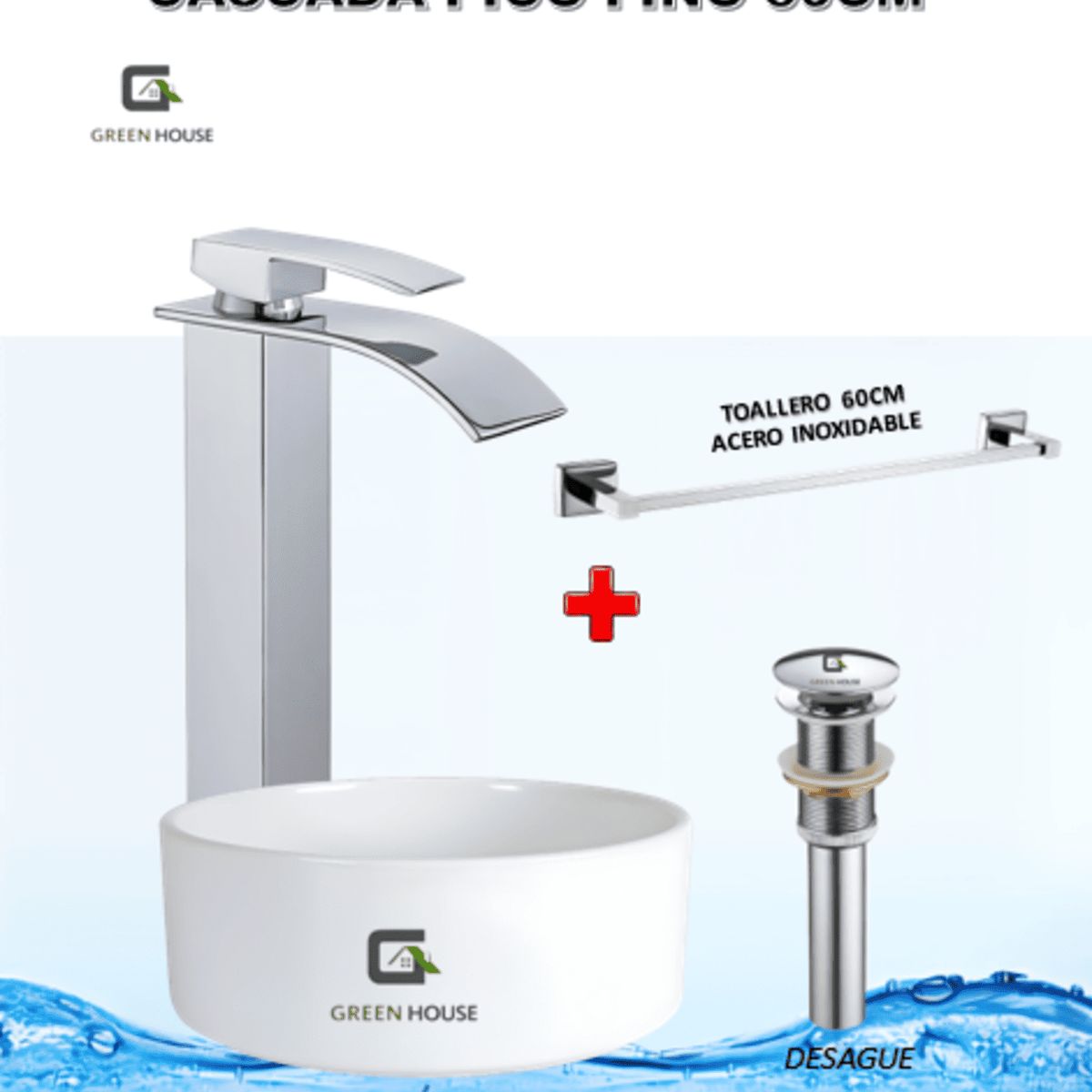 GREEN HOUSE - COMBO SOLEER + MEZCLADORA CASCADA PICO FINO 30CM VOS46