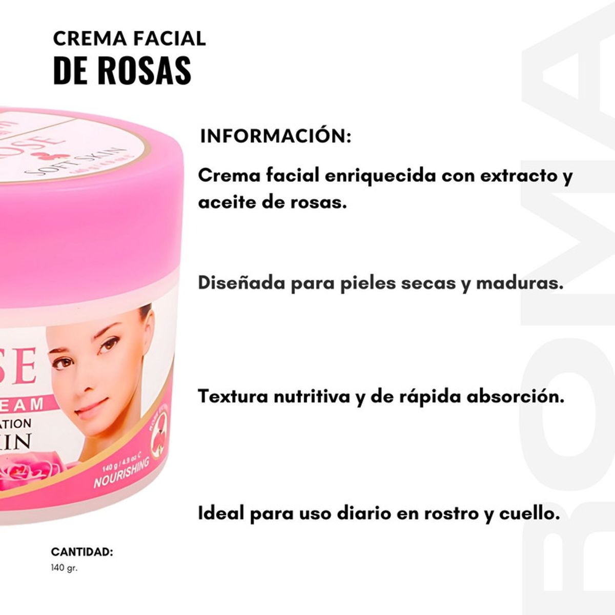 NEVADA NATURAL PRODUCTS - PACK 2 CREMA FACIAL DE ROSAS 140G NEVADA
