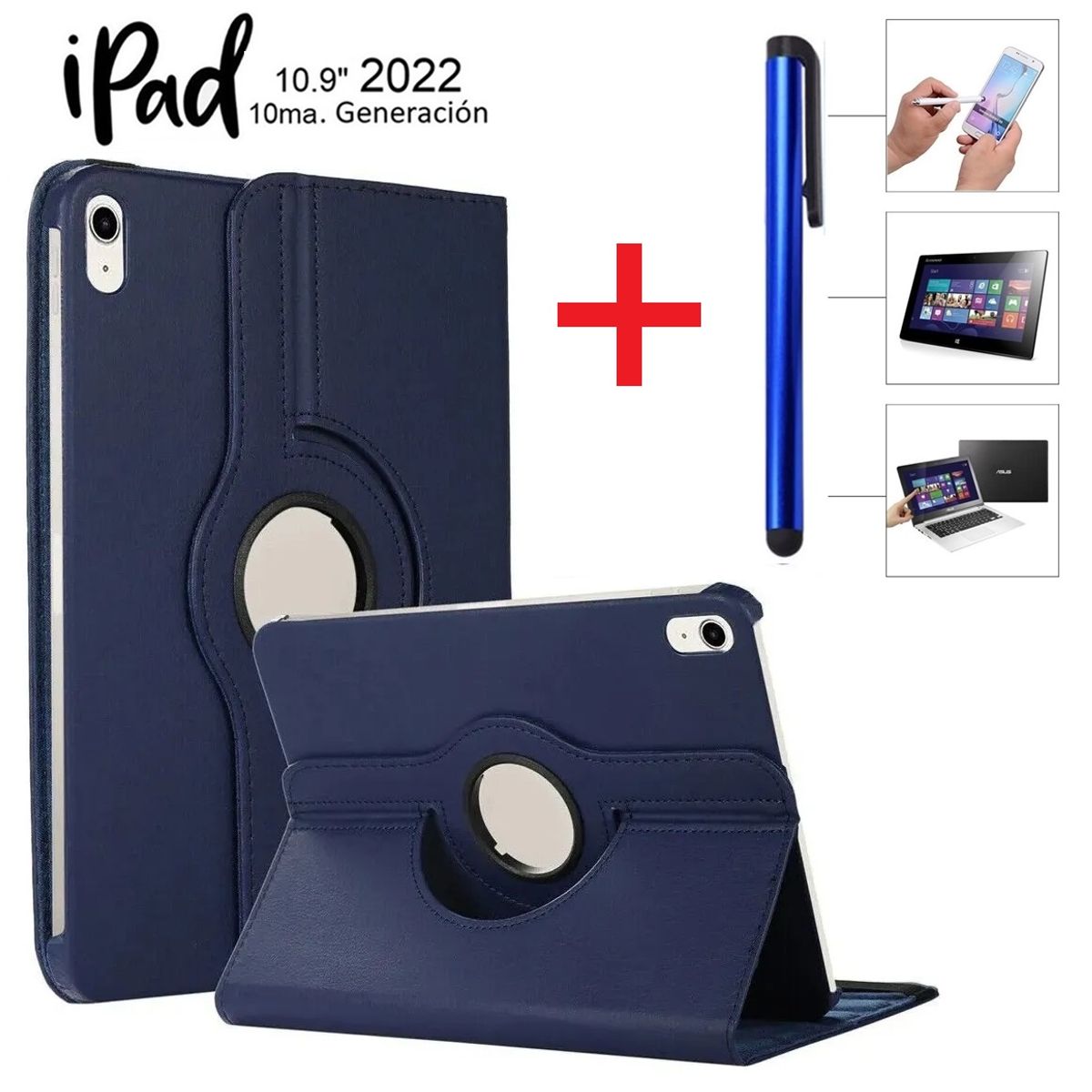 GENERICO - Funda + Lapiz Optico para iPad 10ma Gen 10.9 2022 A2696 A2757 A2777