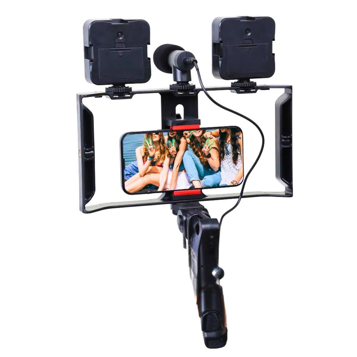 GENERICO - Kit de Grabación para Celular con Trípode Micrófono Direccional y LED