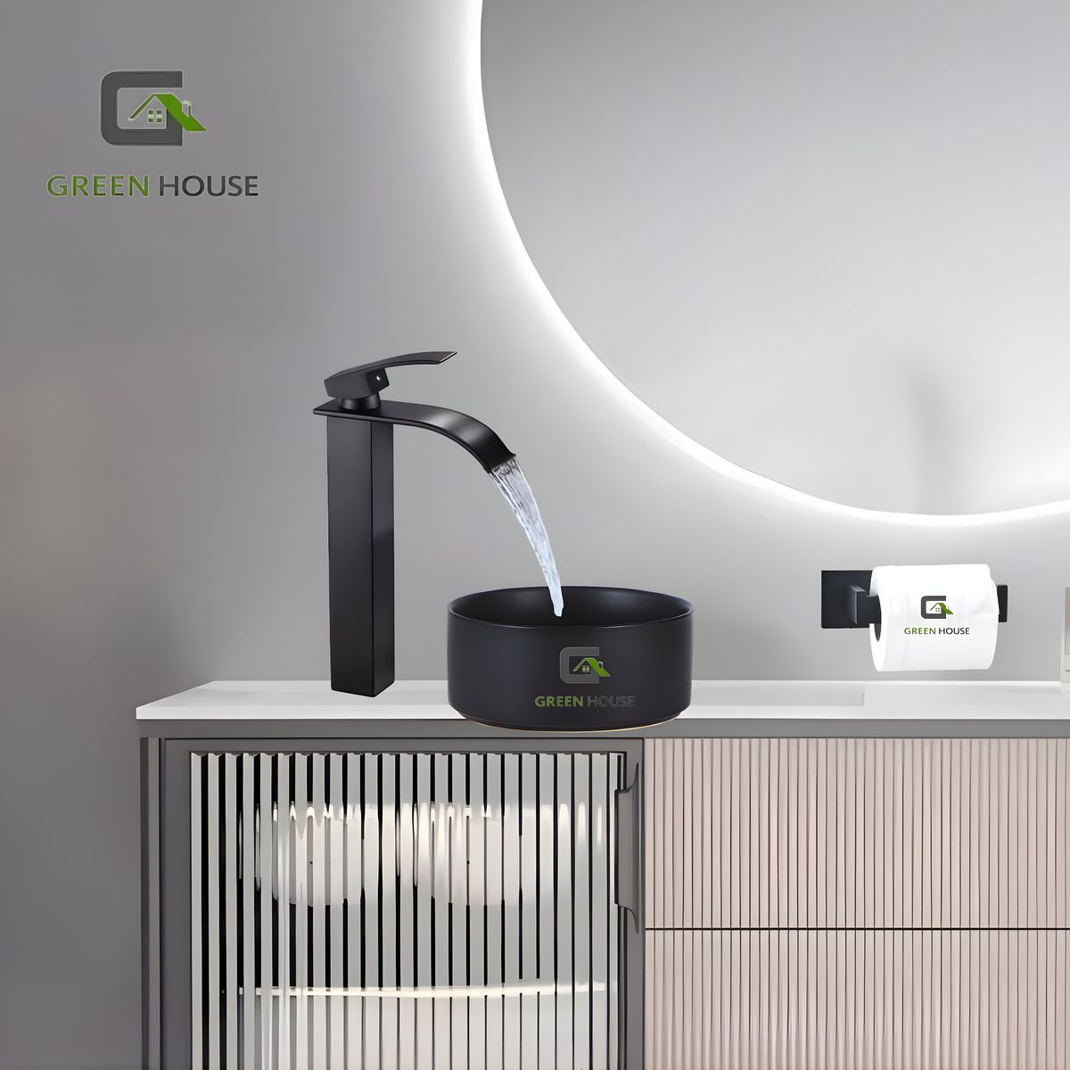 GREEN HOUSE - COMBO ELEGANT LINE  + MEZCLADORA CASCADA PICO FINO