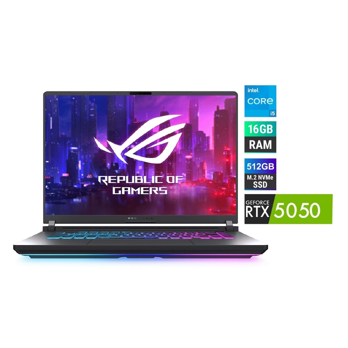 ASUS - Laptop Asus ROG Strix G16 (2025) i5 16GB 512GB RTX 5050 8GB