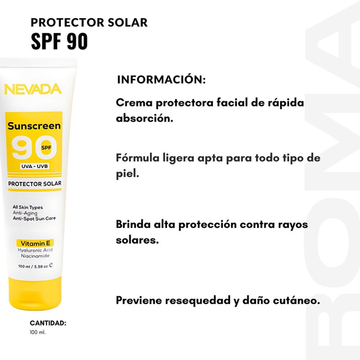 NEVADA NATURAL PRODUCTS - PACK 3 PROTECTOR SOLAR SPF90 ANTI MANCHAS 100ML NEVADA