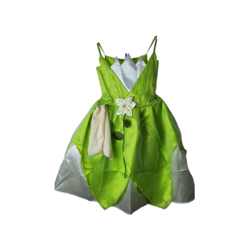 GENERICO - VESTIDO DISFRAZ TIANA Y EL SAPO PARA NIÑAS