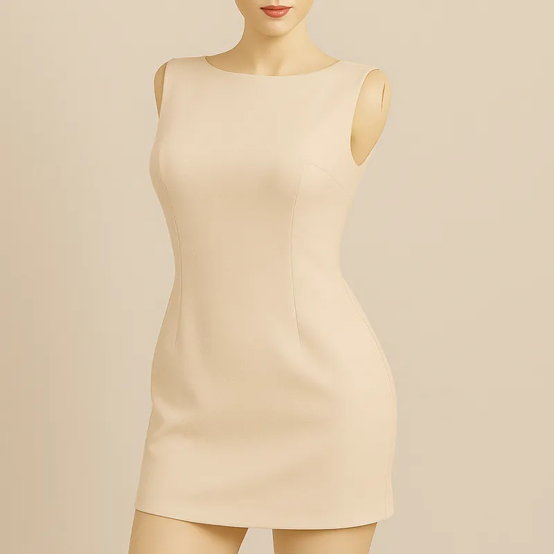 GENERICO - Vestido corto sin mangas básico versátil y sofisticado SOFIA 20 M 13