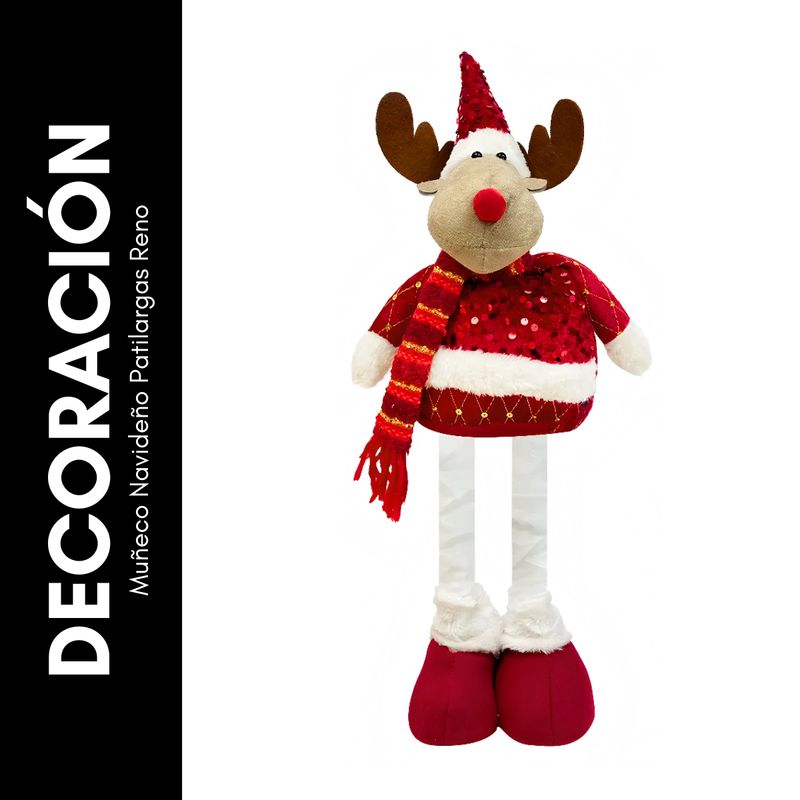 GENERICO - Muñeco Navideño Patilargas Reno