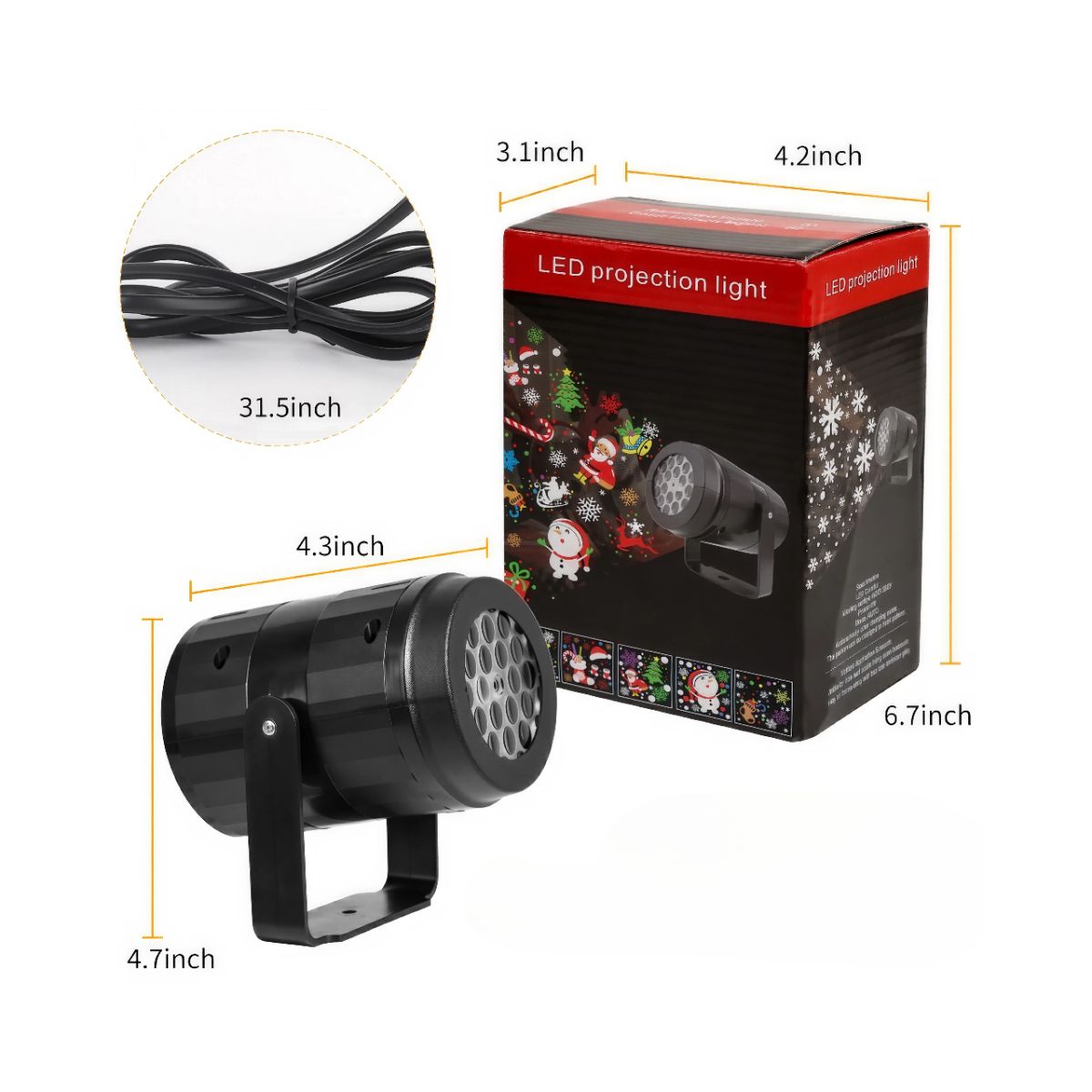 GENERICO - Luz Proyector Navideño Led