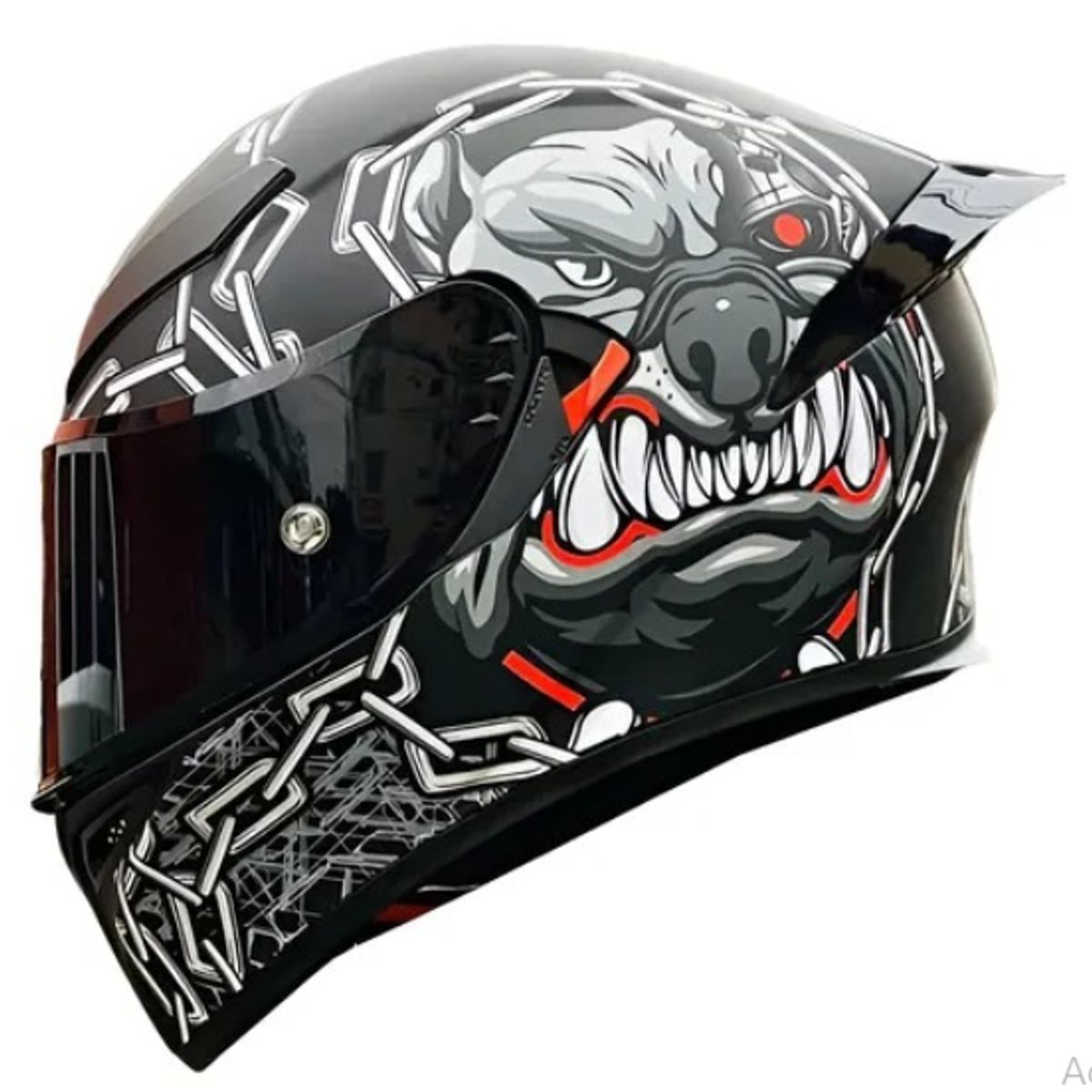 CES - CASCO MOTO BIHR BULLDOG GRIS NEGRO MATE DOBLE VISOR