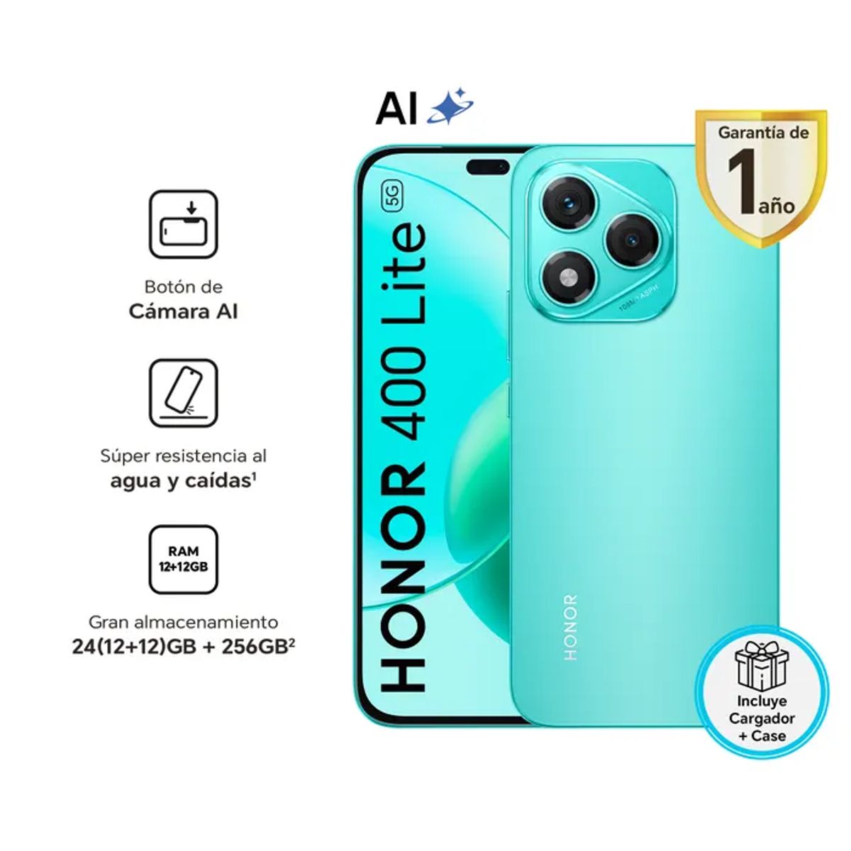 HONOR - Celular Honor 400 Lite 12GB 256GB Amber-N33D Green