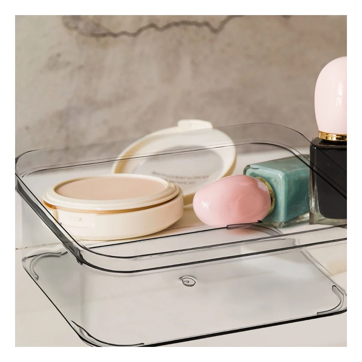 GENERICO - Pack4 Contenedor Organizador de Oficina en Transparente