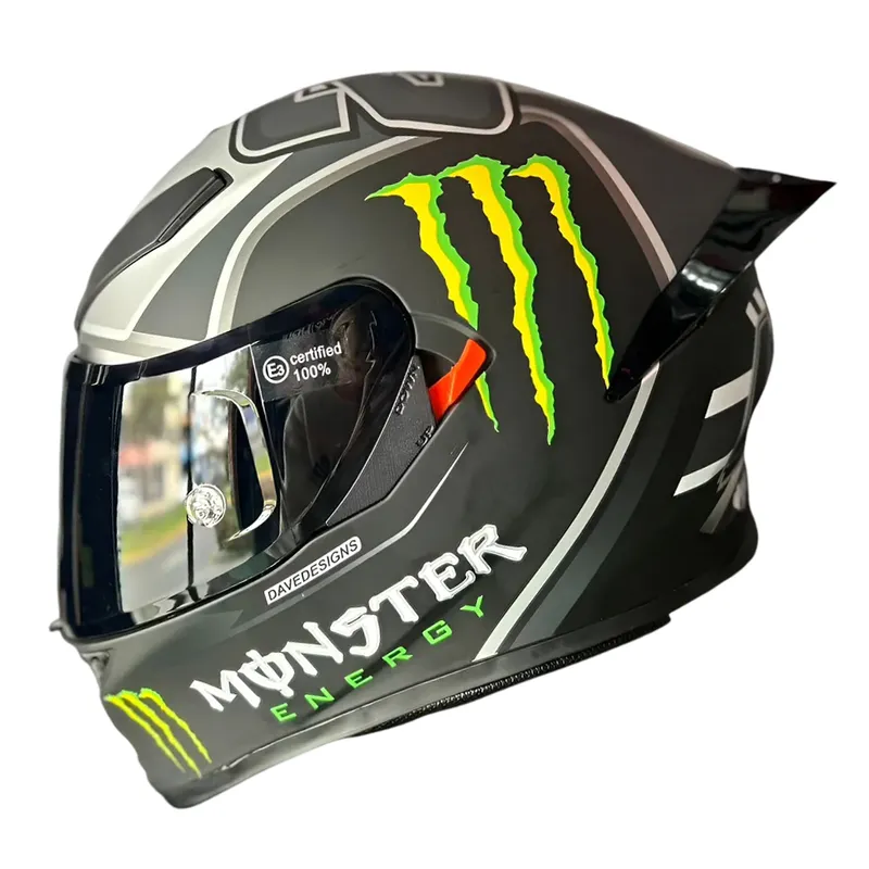 CES - CASCO MOTO BIHR MONSTER NEGRO MATE DOBLE CERTIFICADO