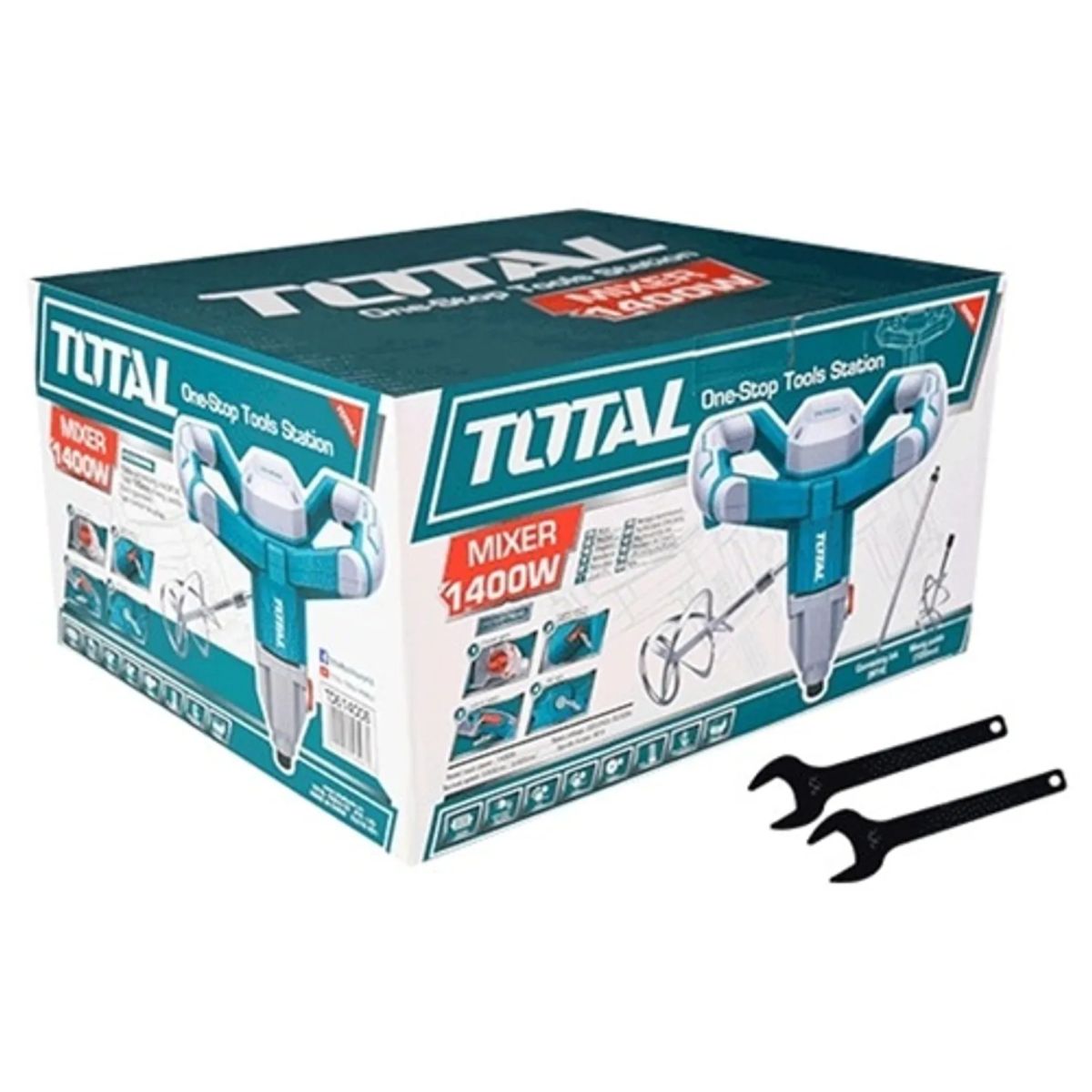 TOTAL TOOLS - MEZCLADOR DE CEMENTO Y PINTURA 1400W INDUSTRIAL TD614006