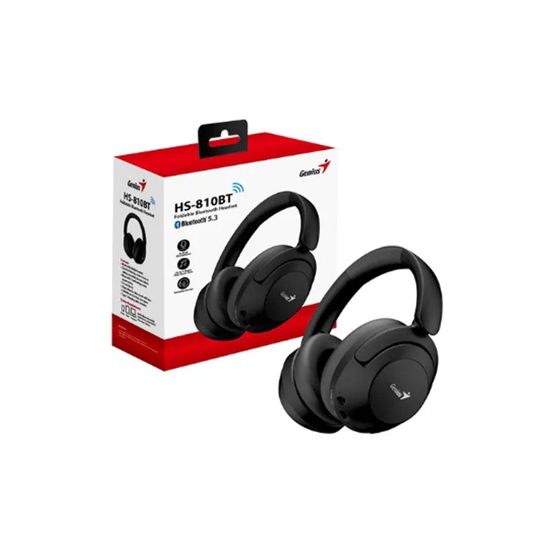 GENIUS - AUDIFONO C MICROF GENIUS HS-810BT BT 40MM PLEGABLE BLACK 31710029400