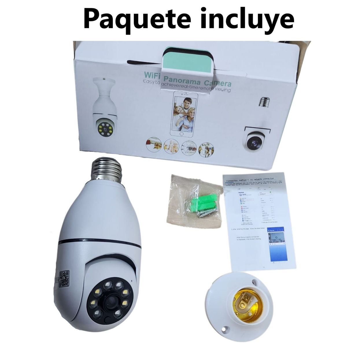 GENERICO - Camara Foco Seguridad Wifi Ip Espía Hd  360°