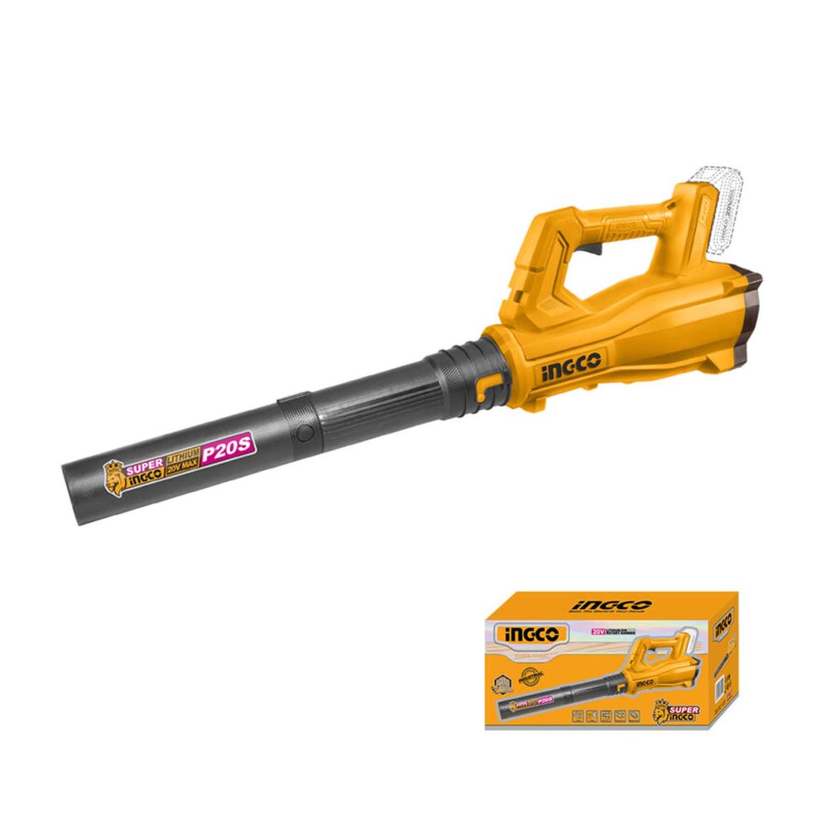 INGCO TOOLS - SOPLADORA A BATERÍA INALÁMBRICA 20V INGCO AMARILLO  CABLI20323