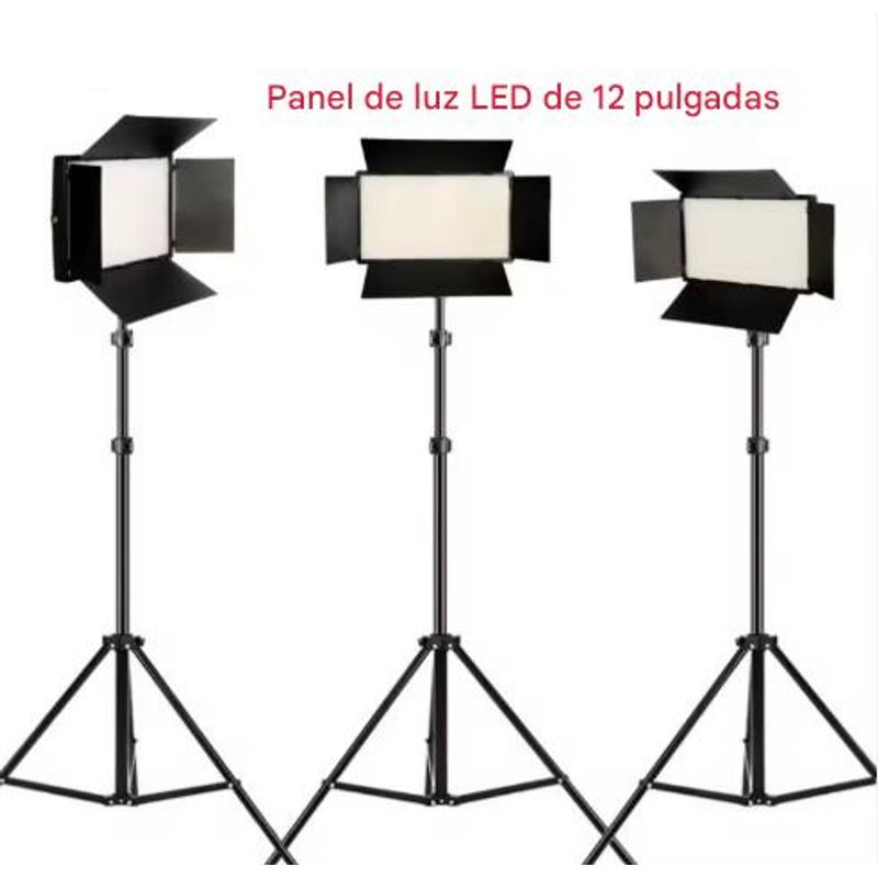 OEM - KIT PANEL DE LUZ LED PARA FOTOGRAFÍA Y VIDEO + TRIPODE 2.1M CRI 95