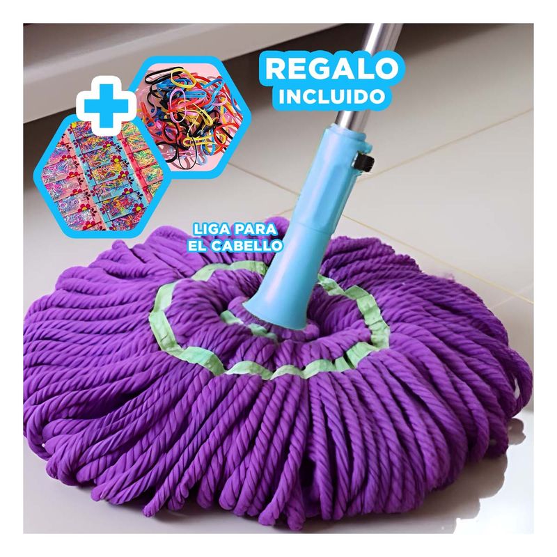 GENERICO - Pack4 Mopa de Limpieza Profunda en Color Celeste