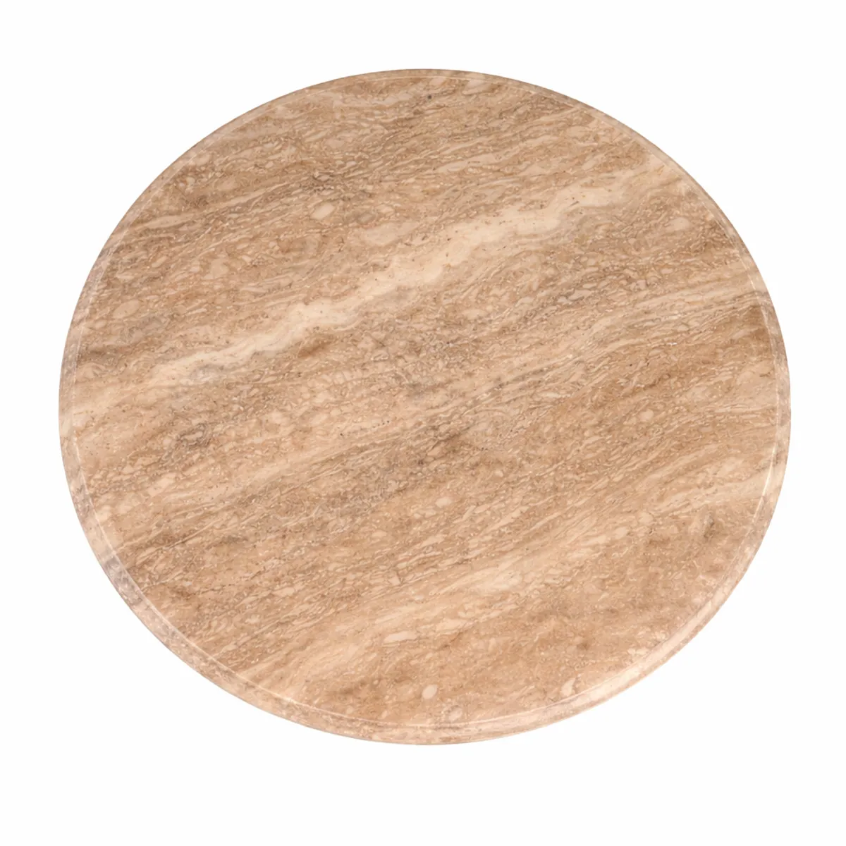 NOEL - Mesa de Comedor de Mármol Natural Travertino Redonda 100cm  Noel Deco