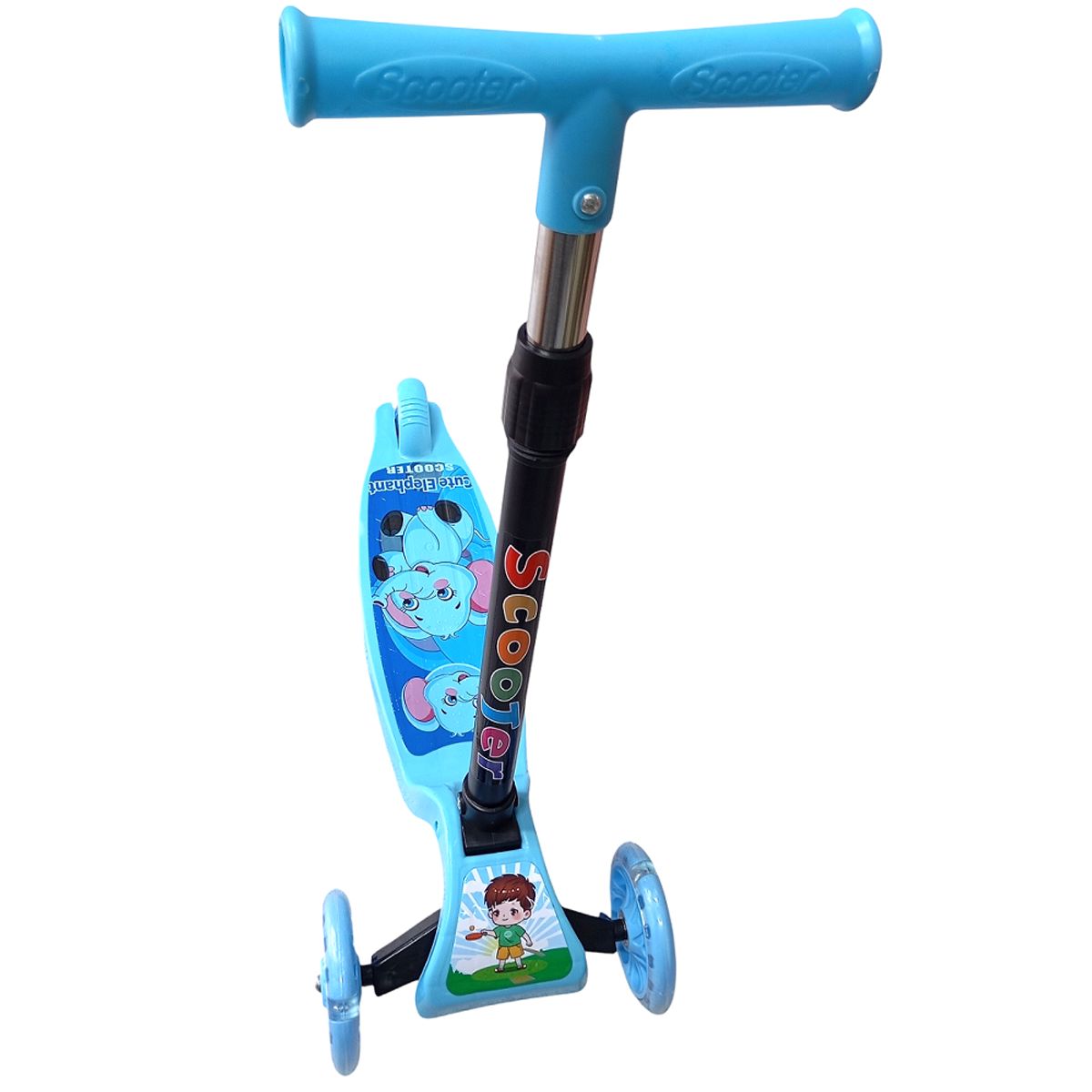 GENERICO - Scooter para niños plegable con luces Celeste