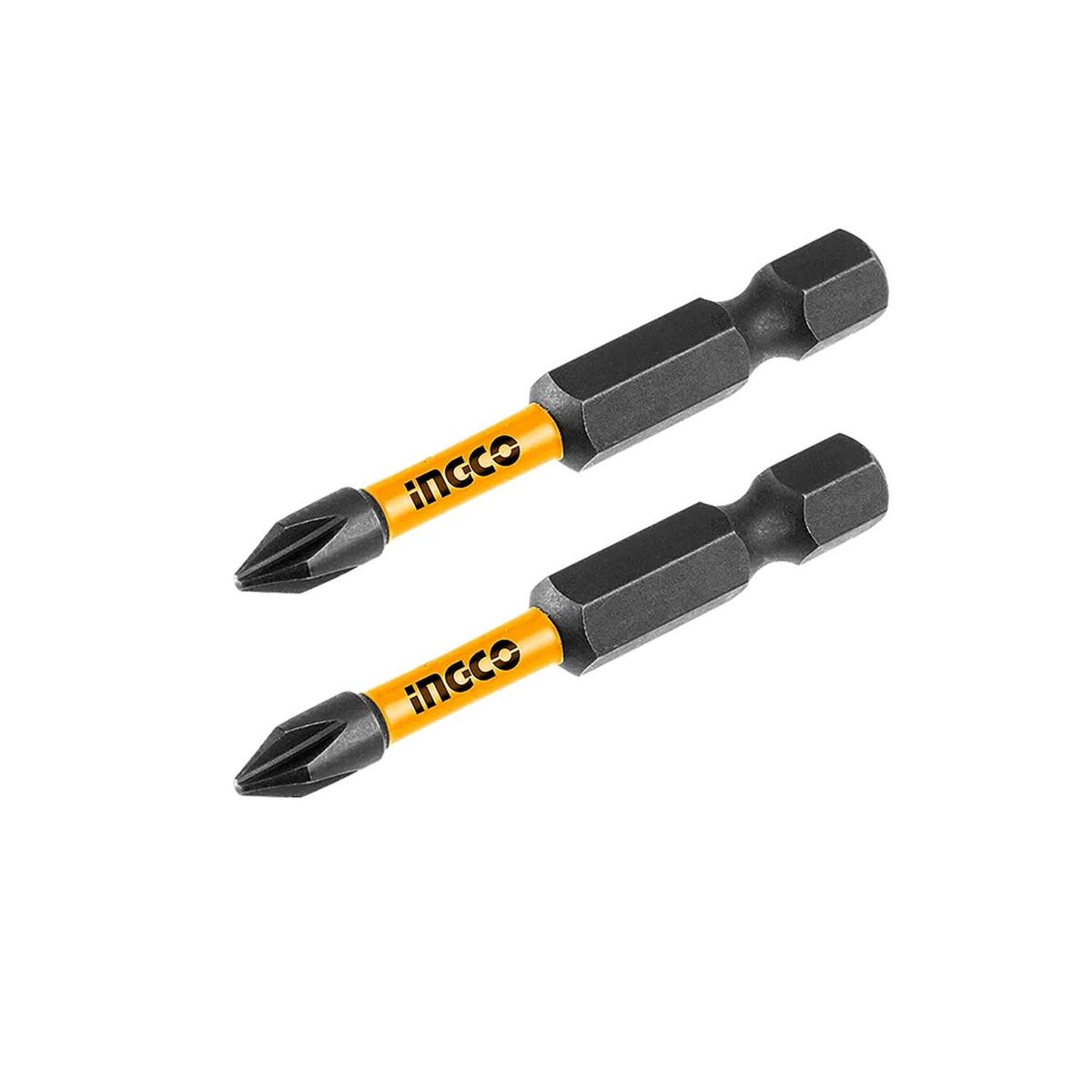 INGCO TOOLS - 2 PACK DE PUNTAS DE DESTORNILLADOR DE IMPACTO 50 MM ESTRELLA INGCO