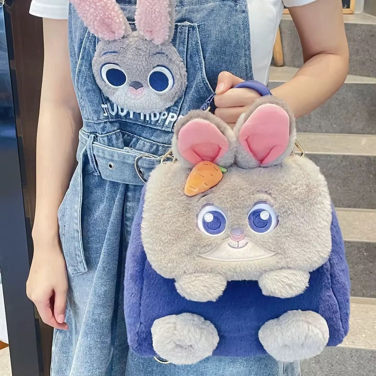 GENERICO - MOCHILA CONEJO DE FELPA PARA NIÑAS