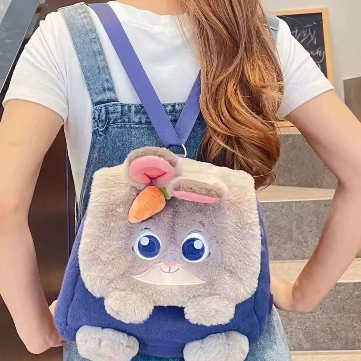 GENERICO - MOCHILA CONEJO DE FELPA PARA NIÑAS