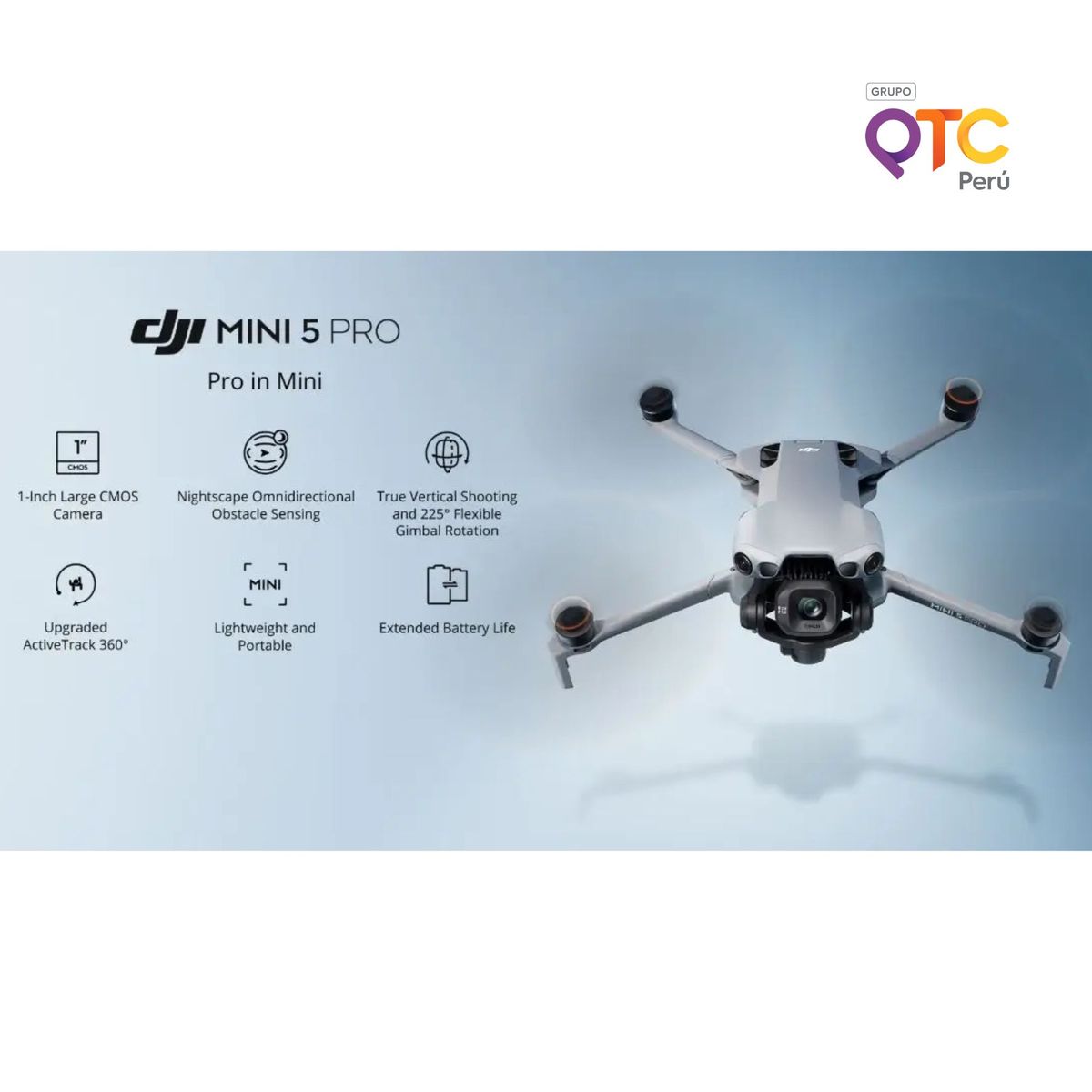 DJI - Drone DJI Mini 5 Pro Fly More Combo RC-N3 con Cámara 4K HDR 50MP, 3 Ejes y 3 Baterías – Gris