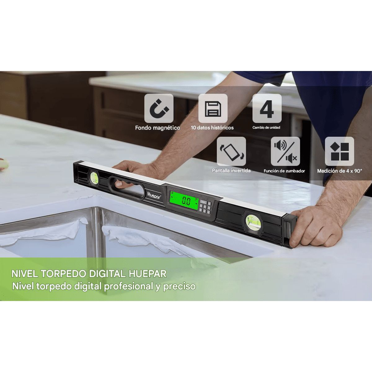 HUEPAR - nivel electrónico de aluminio Digital Huepar TL60