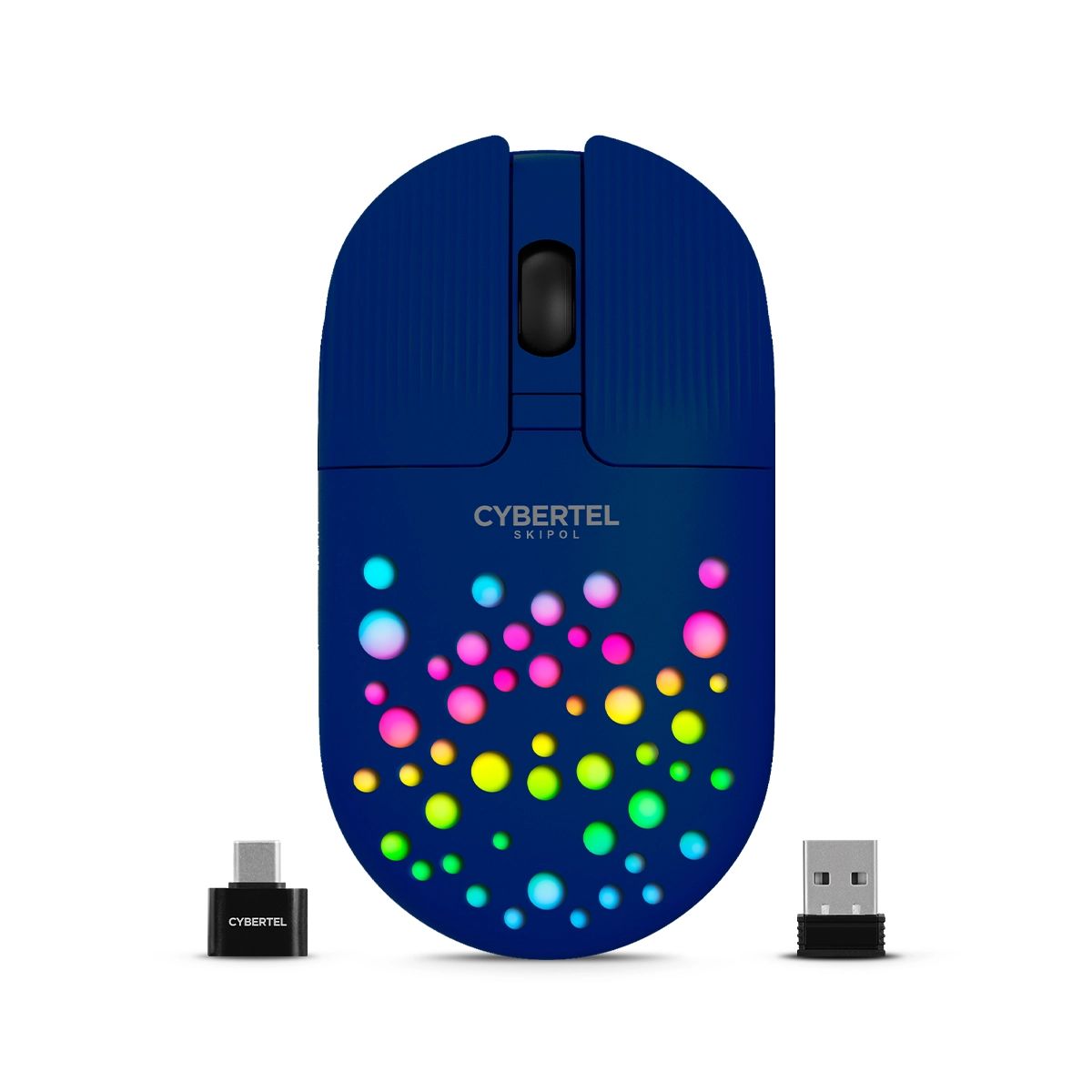 CYBERTEL - Mouse 3 Modos: BT Inalámbrico Recargable Cybertel Skipol M705-3m